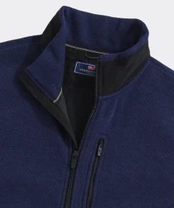 Jackets & Vests<Vineyard Vines Mountain Sweater Fleece Vest Nautical Navy