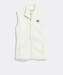New York Yankees<Vineyard Vines New York Yankees Mountain Sweater Fleece Vest Grey Heather