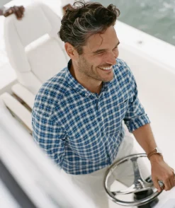 Button-Down Shirts<Vineyard Vines On-The-Go brrrº Plaid Shirt Pld Maritime Blue