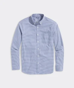 Button-Down Shirts<Vineyard Vines On-The-Go brrrº Tattersall Shirt Maritime-Blue