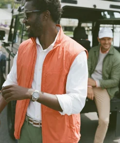 Jackets & Vests<Vineyard Vines On-The-Go Packable Vest Cocktail Sauce