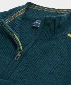 Quarter-Zips|Sweaters<Vineyard Vines On-The-Go Wool Quarter-Zip Teal Bay