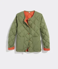 Jackets & Vests<Vineyard Vines Oversized Puffer Vest Turf Green