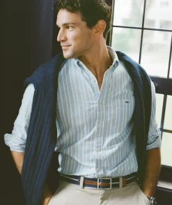 Button-Down Shirts<Vineyard Vines Oxford Stripe Shirt Stp Hull Blue