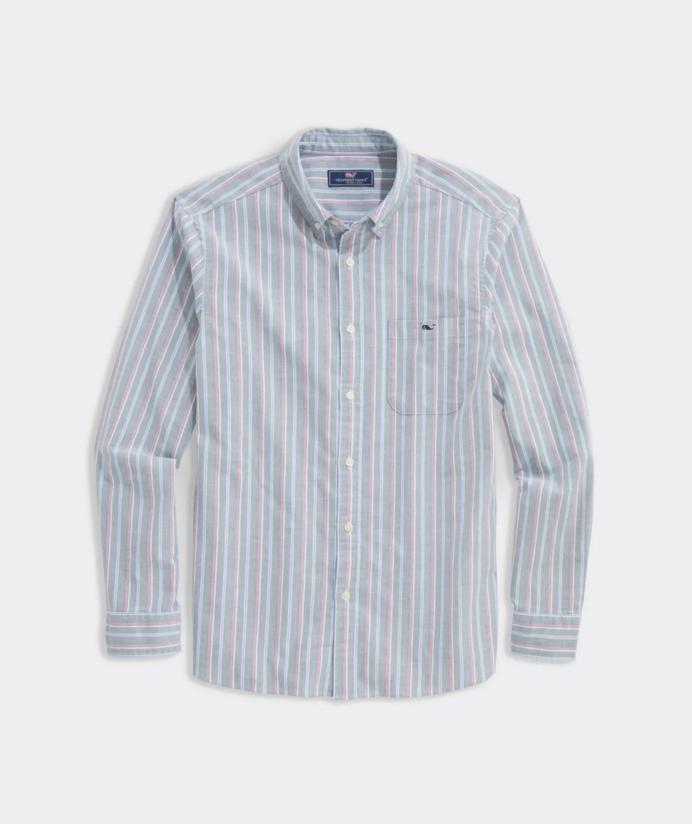 Button-Down Shirts<Vineyard Vines Oxford Stripe Shirt Stp Turf Green