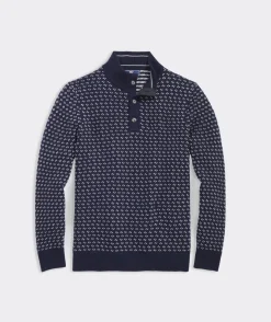 Sweaters<Vineyard Vines Oysterman Birdseye Sweater Nautical Navy