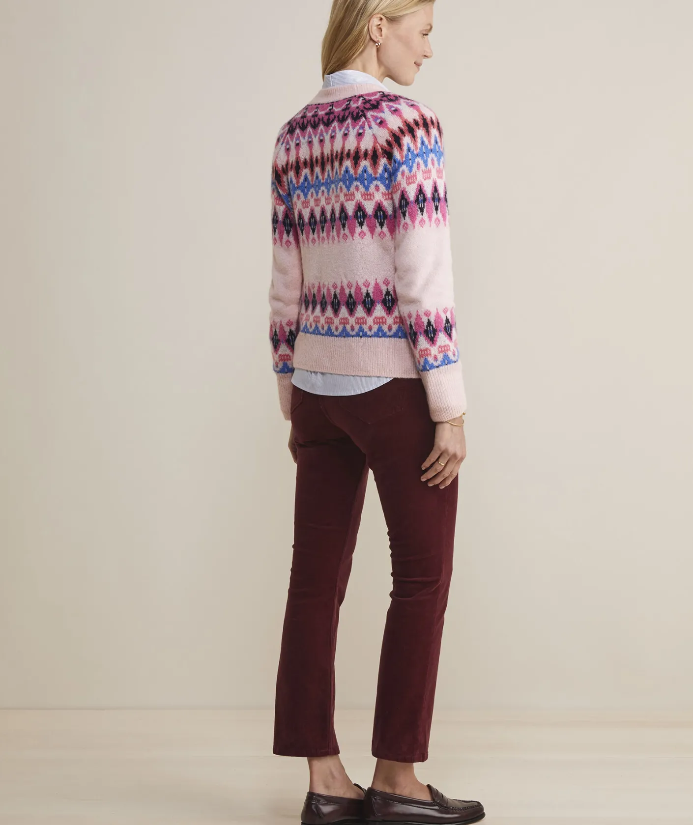 Sweaters<Vineyard Vines Patchwork Fair Isle Mockneck Sweater Marshmallow