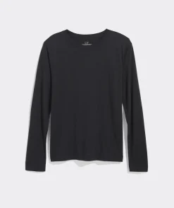 Tees<Vineyard Vines Pima Cotton Long-Sleeve Crewneck Tee Oatmeal Hthr
