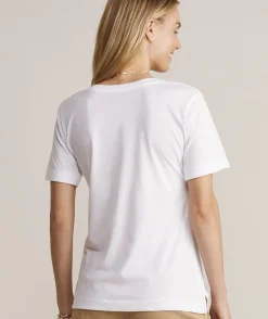 Tees<Vineyard Vines Pima Cotton V-Neck Tee Stripe - Navy/White