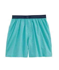 Boxers & Underwear<Vineyard Vines Printed Boxers Lagoon