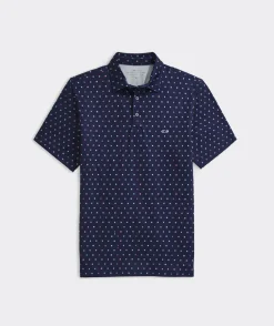 Polos<Vineyard Vines Printed Sankaty Polo Burgee-Nautical Navy