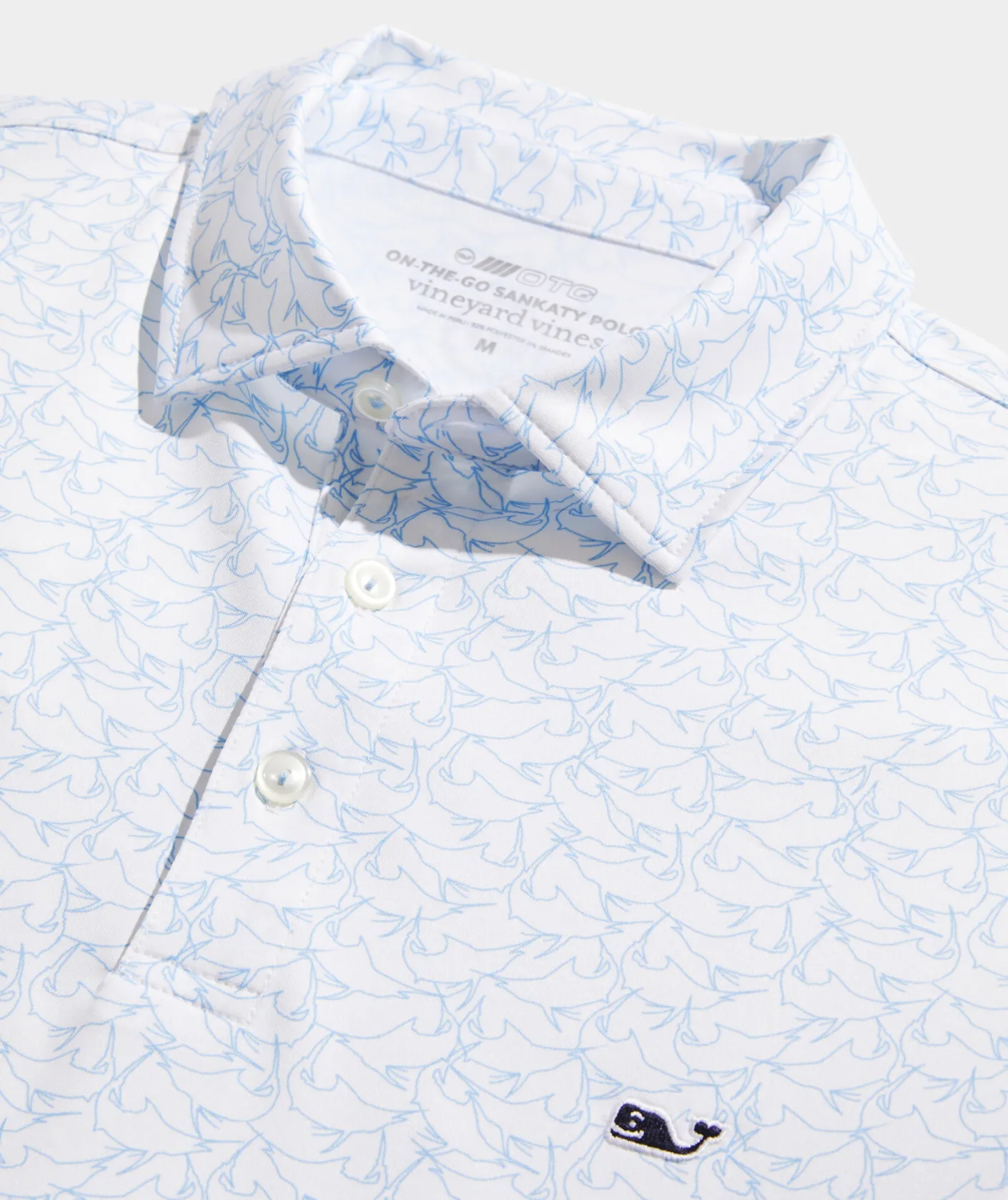 Polos<Vineyard Vines Printed Sankaty Polo Marlin Out Wht Cap