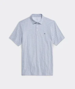 Polos<Vineyard Vines Printed Sankaty Polo Bonefish White Cap