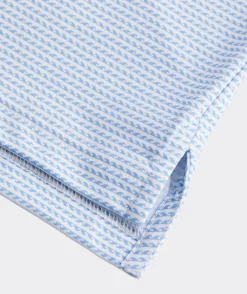 Polos<Vineyard Vines Printed Sankaty Polo Micro Waves Oc Brz
