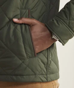Jackets & Vests<Vineyard Vines Quilted Dorset Jacket Forest Olive