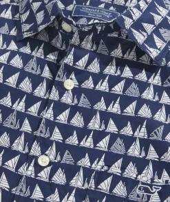 Mens|Tees<Vineyard Vines Red Right Return Short-Sleeve Tee Moonshine