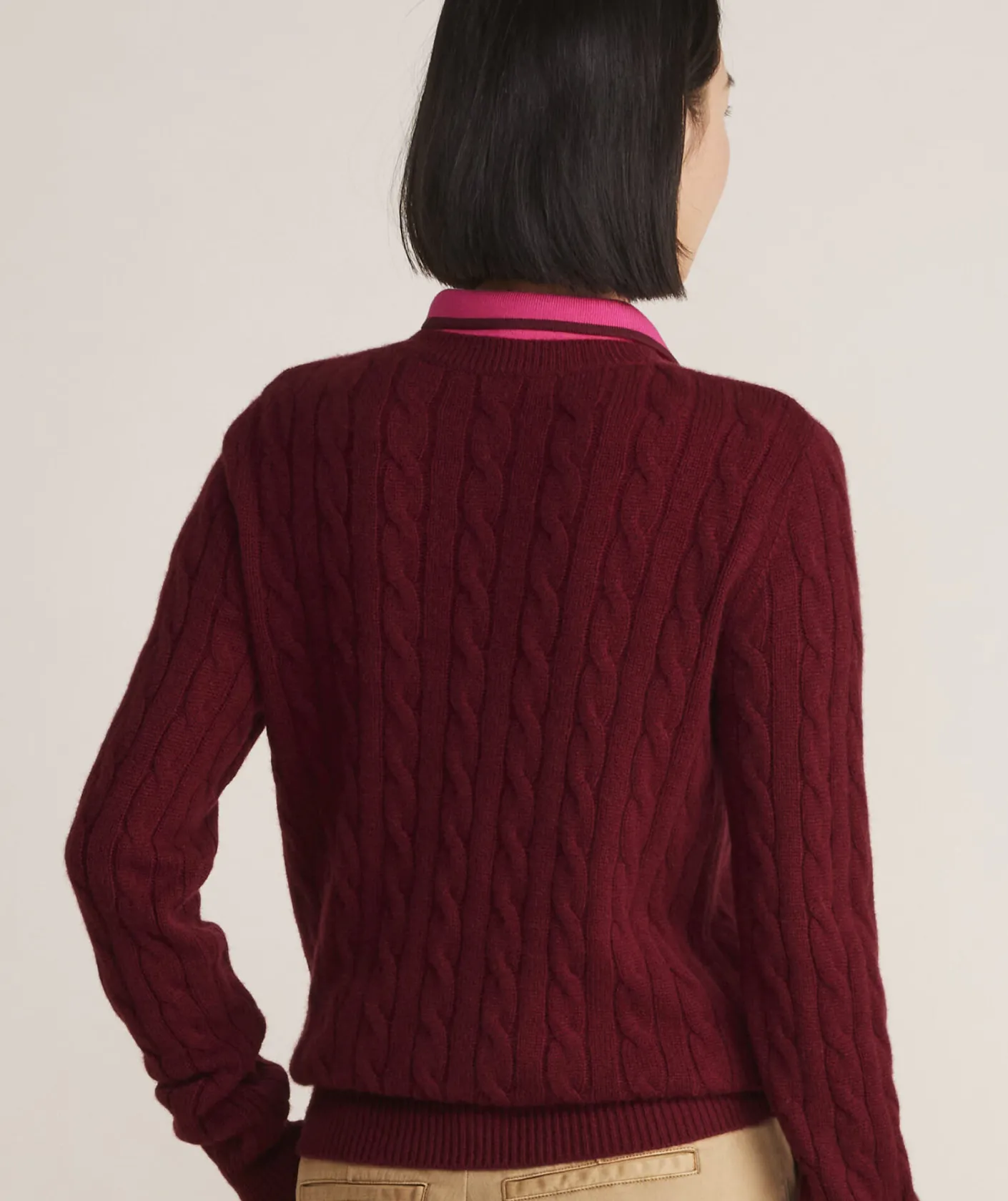 Sweaters<Vineyard Vines Ribbed Cashmere Polo Sweater Oatmeal Heather
