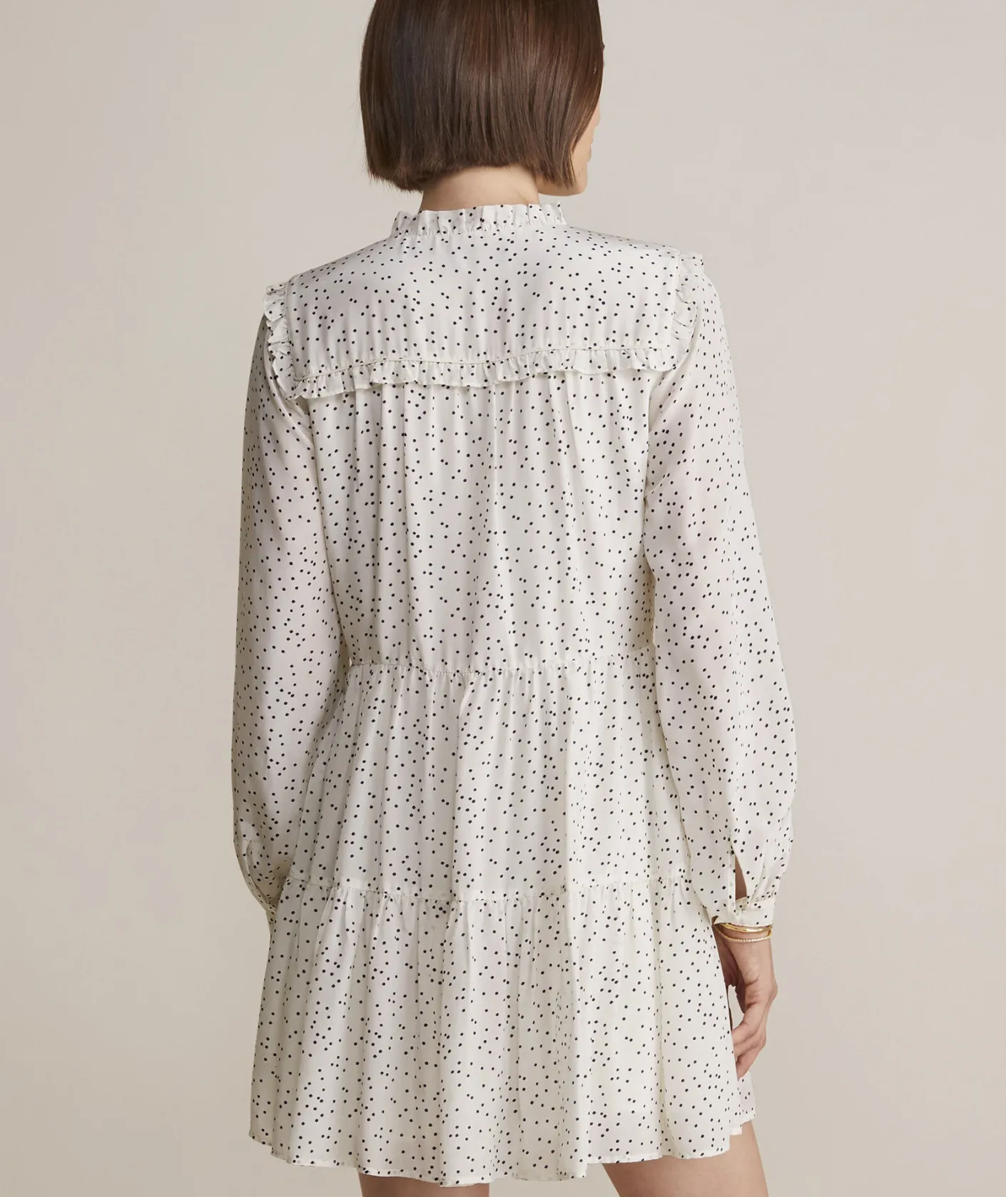 Dresses & Skirts<Vineyard Vines Ruffle Tiered Shirtdress Scattered Dot-Marsh