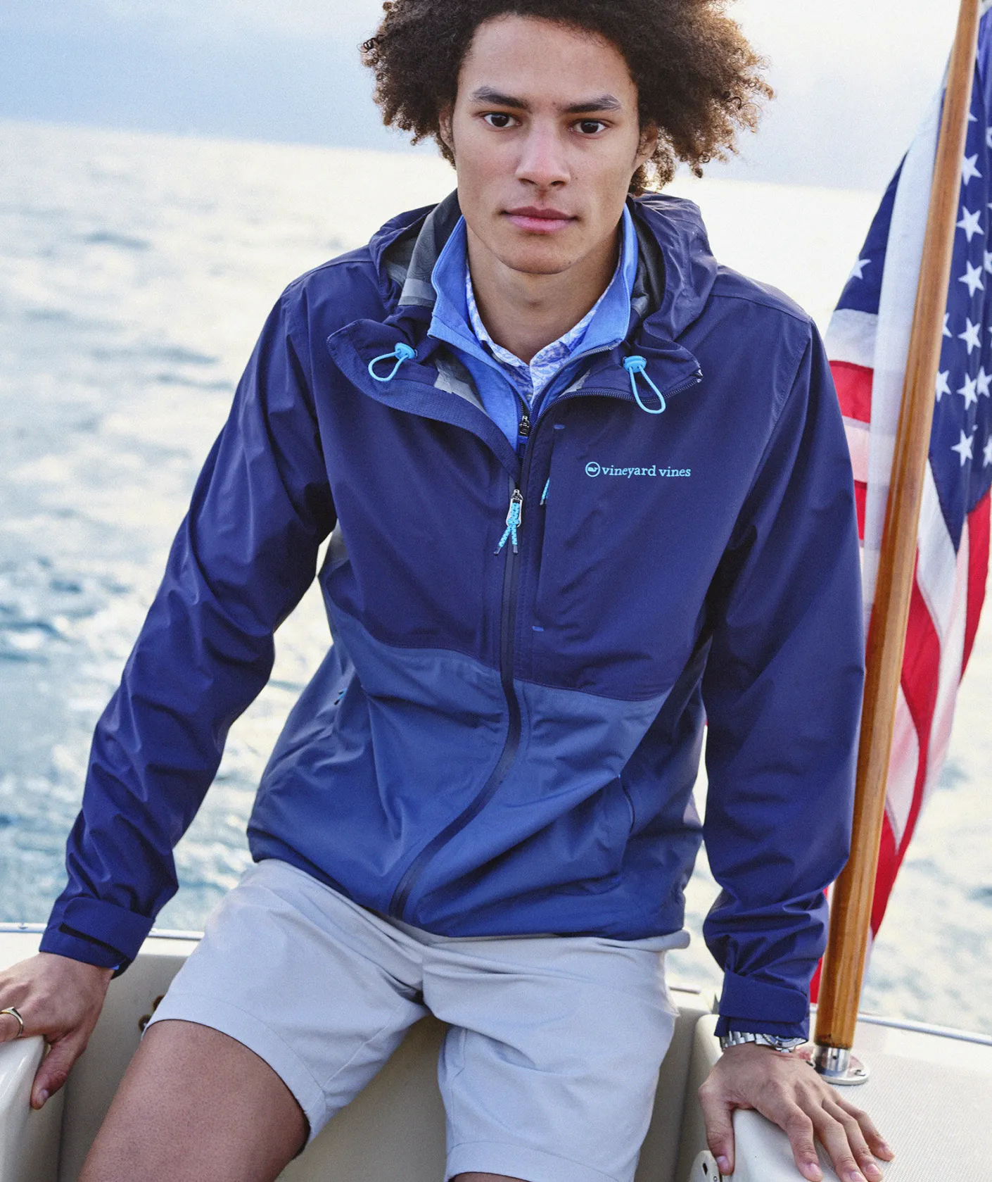 San Diego Padres<Vineyard Vines San Diego Padres Sankaty Quarter-Zip Granite