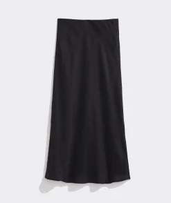 Dresses & Skirts<Vineyard Vines Satin Midi Slip Skirt Jet Black