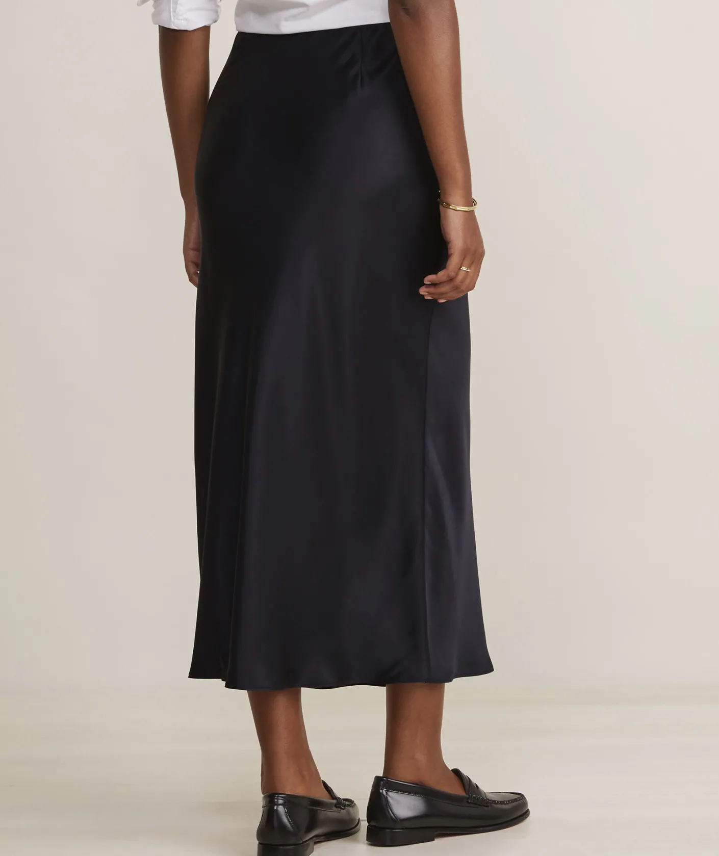 Dresses & Skirts<Vineyard Vines Satin Midi Slip Skirt Jet Black