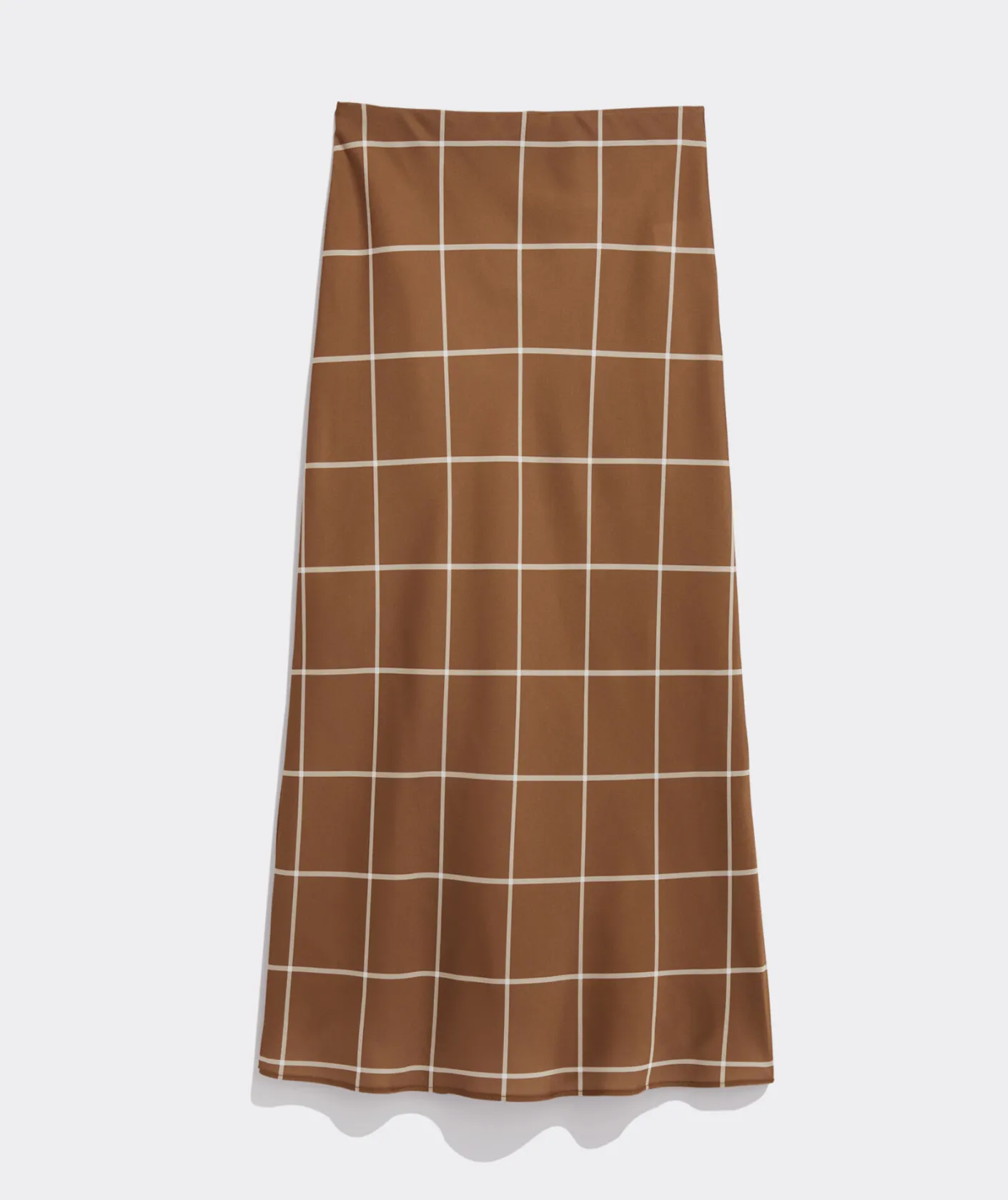 Dresses & Skirts<Vineyard Vines Satin Midi Slip Skirt Plaid - Gingerbread