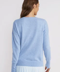 Sweaters<Vineyard Vines Seaspun Cashmere Ribbed Crewneck Sweater Nautical Navy