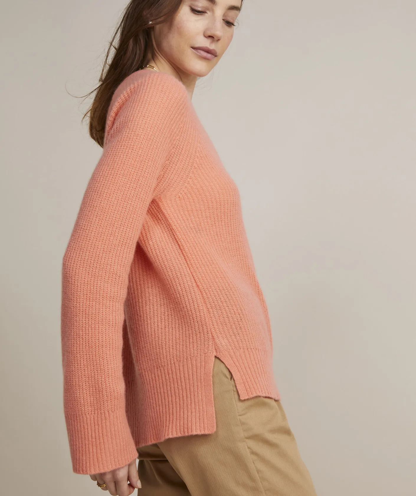 Sweaters<Vineyard Vines Seaspun Cashmere Ribbed Crewneck Sweater Marshmallow