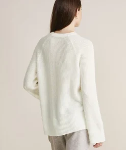 Sweaters<Vineyard Vines Seaspun Cashmere Ribbed Crewneck Sweater Aqua Ocean Heather