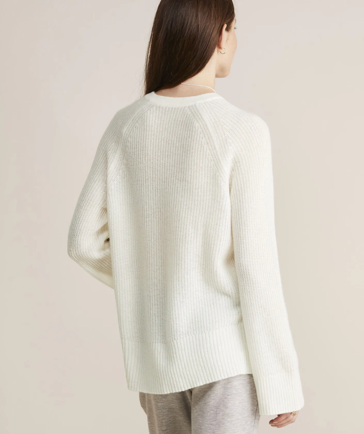 Sweaters<Vineyard Vines Seaspun Cashmere Ribbed Crewneck Sweater Aqua Ocean Heather