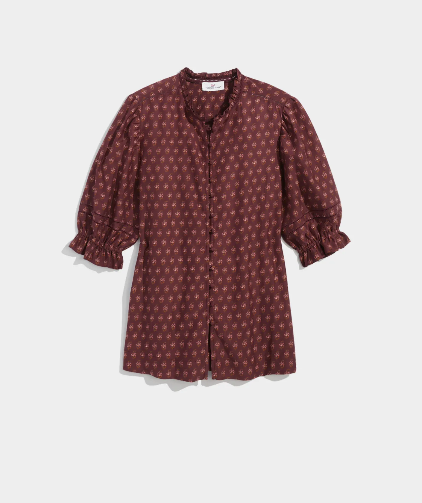 Shirts & Tops<Vineyard Vines Sequin Check Top Sequin Gingham-Navy