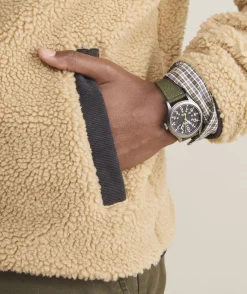 Sweatpants & Sweatshirts<Vineyard Vines Sherpa SuperShep™ Quarter-Zip Officer Khaki