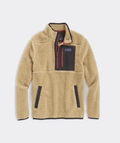Quarter-Zips<Vineyard Vines Sherpa SuperShepâ„¢ Quarter-Zip Officer Khaki