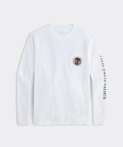 Tees<Vineyard Vines Ski Dogs Long-Sleeve Pocket Tee White Cap