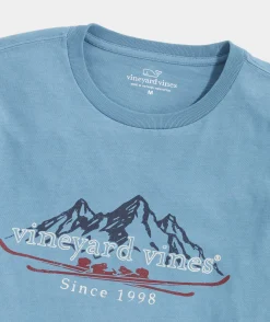 Tees<Vineyard Vines Ski Logo Long-Sleeve Tee Larkspur Heather