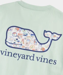 Tees<Vineyard Vines Ski Patch Whale Short-Sleeve Pocket Tee Mist Green