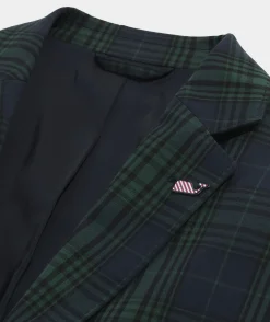 Blazers<Vineyard Vines Stretch Cotton Blackwatch Blazer Plaid- Green