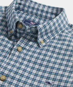 Button-Down Shirts<Vineyard Vines Stretch Flannel Check Shirt Larkspur
