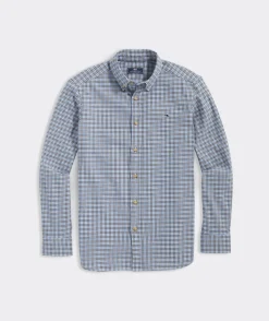Button-Down Shirts<Vineyard Vines Stretch Flannel Check Shirt Ultimate Gray