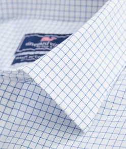 Button-Down Shirts<Vineyard Vines Stretch Poplin Check Spread Collar Shirt Spinnaker