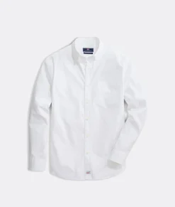 Button-Down Shirts<Vineyard Vines Stretch Poplin Solid Shirt White Cap
