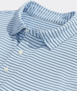 Mens|Button-Down Shirts<Vineyard Vines Stretch Poplin Stripe Shirt Ocean Breeze