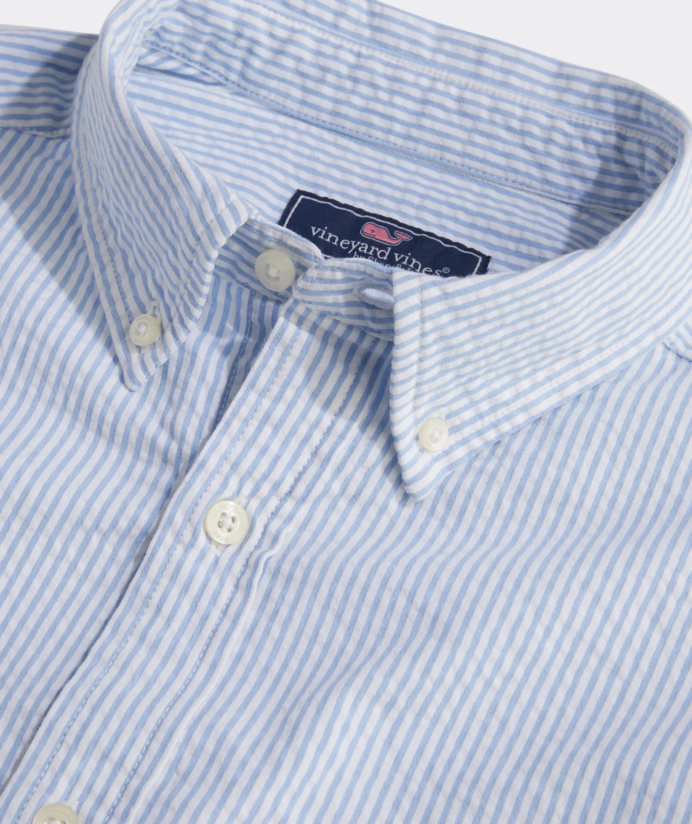 Button-Down Shirts<Vineyard Vines Stretch Seersucker Shirt Ocean Breeze