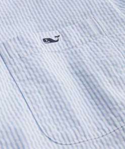 Button-Down Shirts<Vineyard Vines Stretch Seersucker Shirt Ocean Breeze
