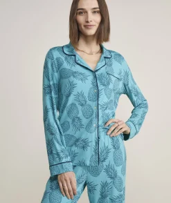 Pajamas|Pants & Denim<Vineyard Vines Super-Soft Printed Knit Pajama Set Pineapple-Marsh