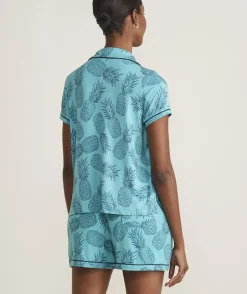 Pajamas<Vineyard Vines Super-Soft Printed Knit Pajama Short Set PA - Marsh/Lagoo