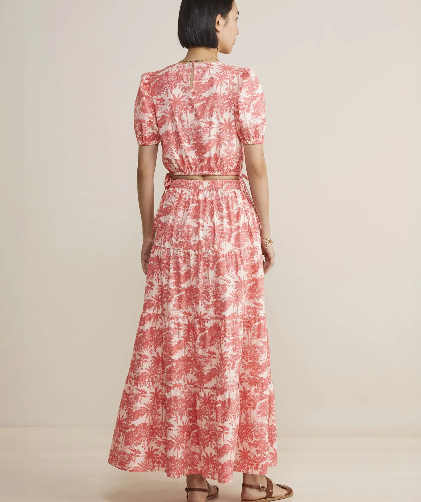 Dresses & Skirts<Vineyard Vines Tiered Maxi Skirt Toile - Rum Runner