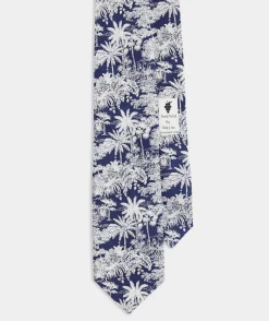 Ties and Bow Ties<Vineyard Vines Tropical Toile Silk Tie Nautical Navy
