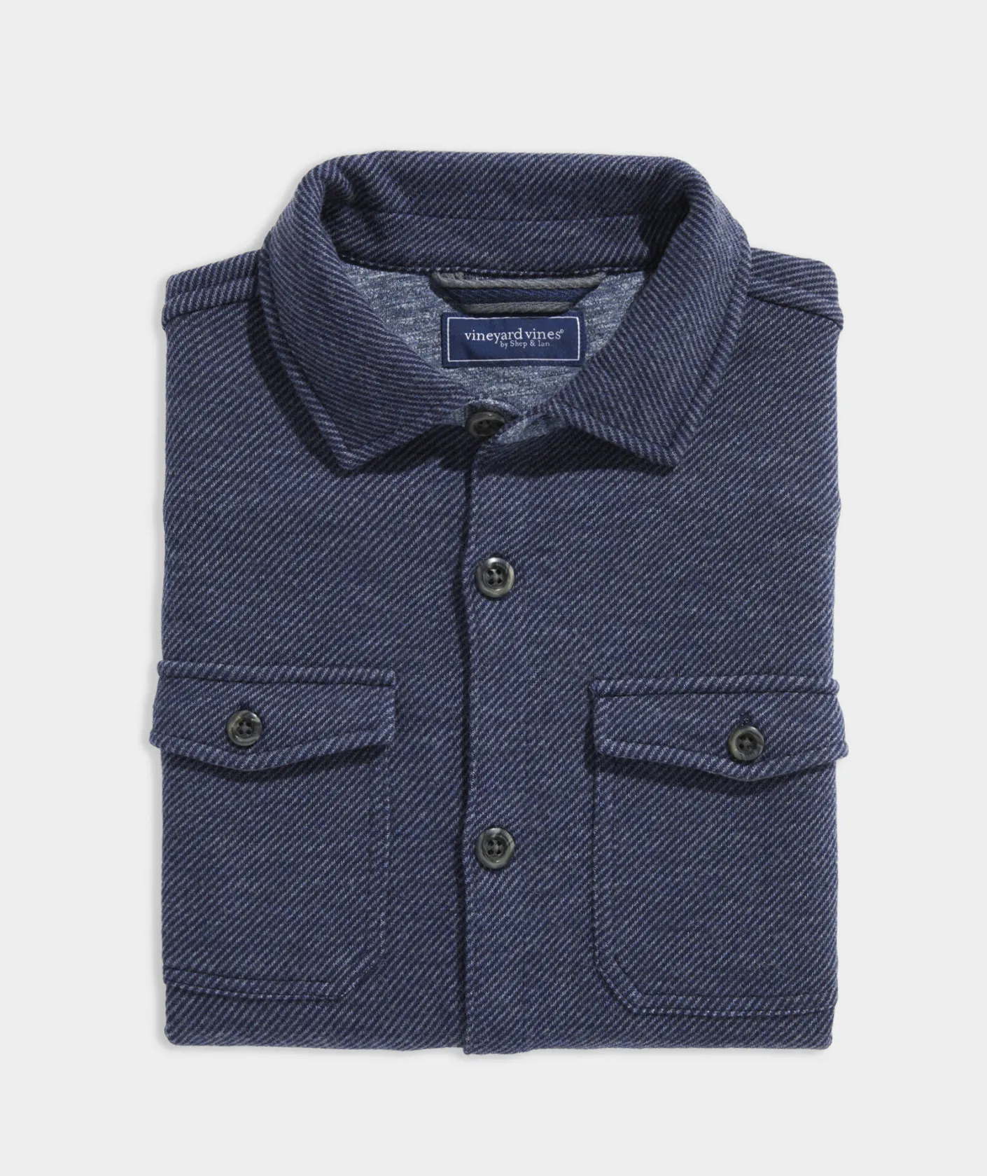 Jackets & Vests<Vineyard Vines Twill Wool Shirt Jacket Nautical Navy