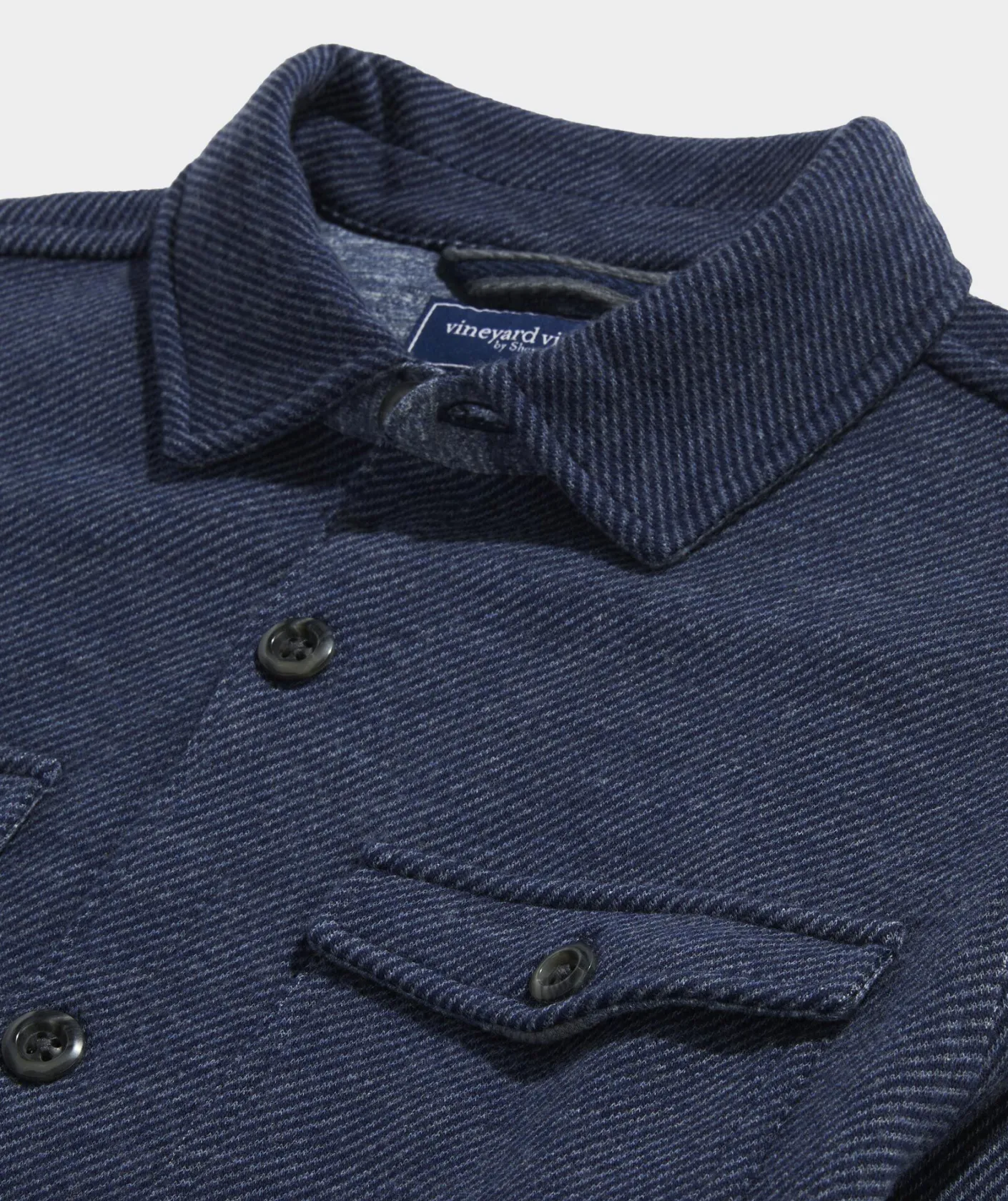 Jackets & Vests<Vineyard Vines Twill Wool Shirt Jacket Nautical Navy